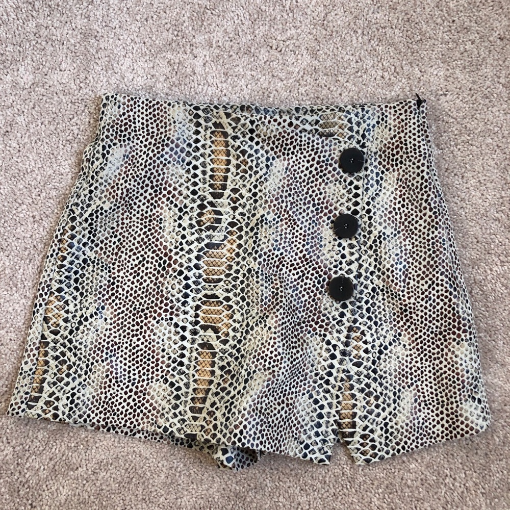 Zara snakeskin skort